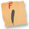Holly Duthie's drawing of a letter when she was five years old.