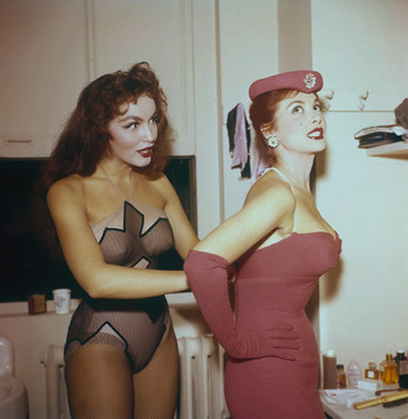 Two curvy goddesses. Julie Newmar and Tina Louise both played the role of Stupefyin' Jones in Lil' Abner on Broadway.