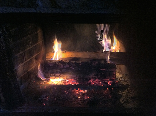 My fireplace, burning brightly.