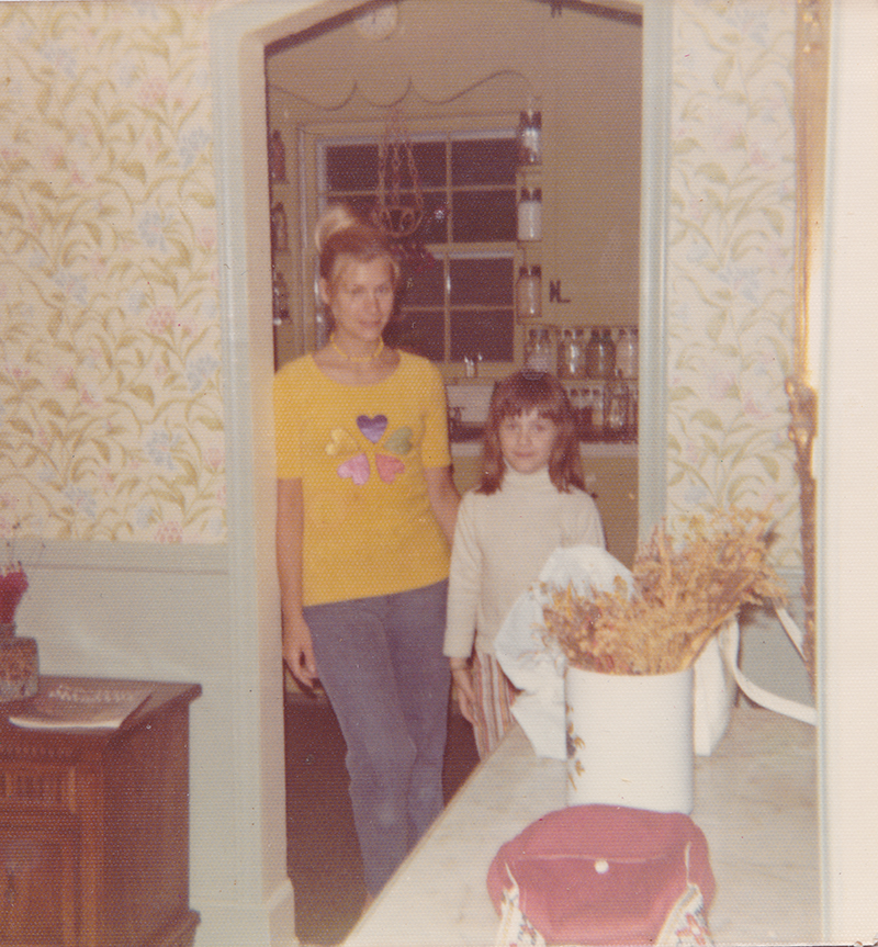 in the doorway between kitchen and dining room in one of our old houses.
