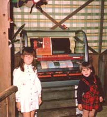Holly and David in front of the jukebox.