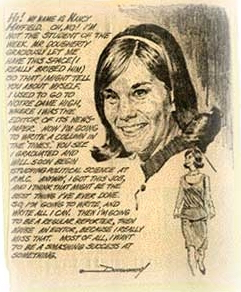 A cartoon of me, made for the Delaware County Daily Times when I had my Gal Friday column.