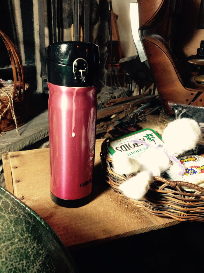 A photo of my weeping thermos.