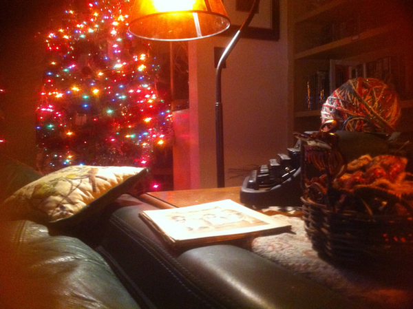 The Christmas tree shines the way, even in March.