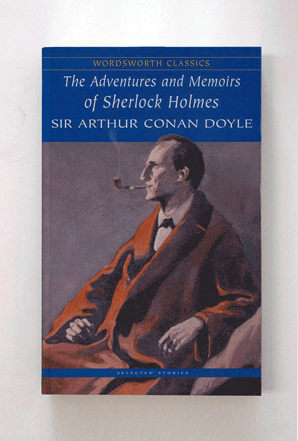 An animated book cover of Sherlock Holmes. An animated book cover of Sherlock Holmes.