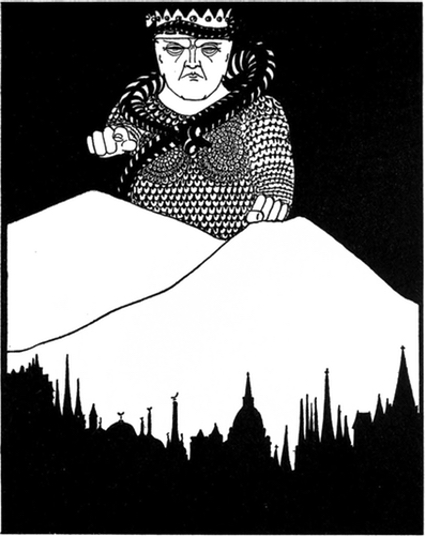 A drawing by William T. Horton that looks just like Donald Trump.