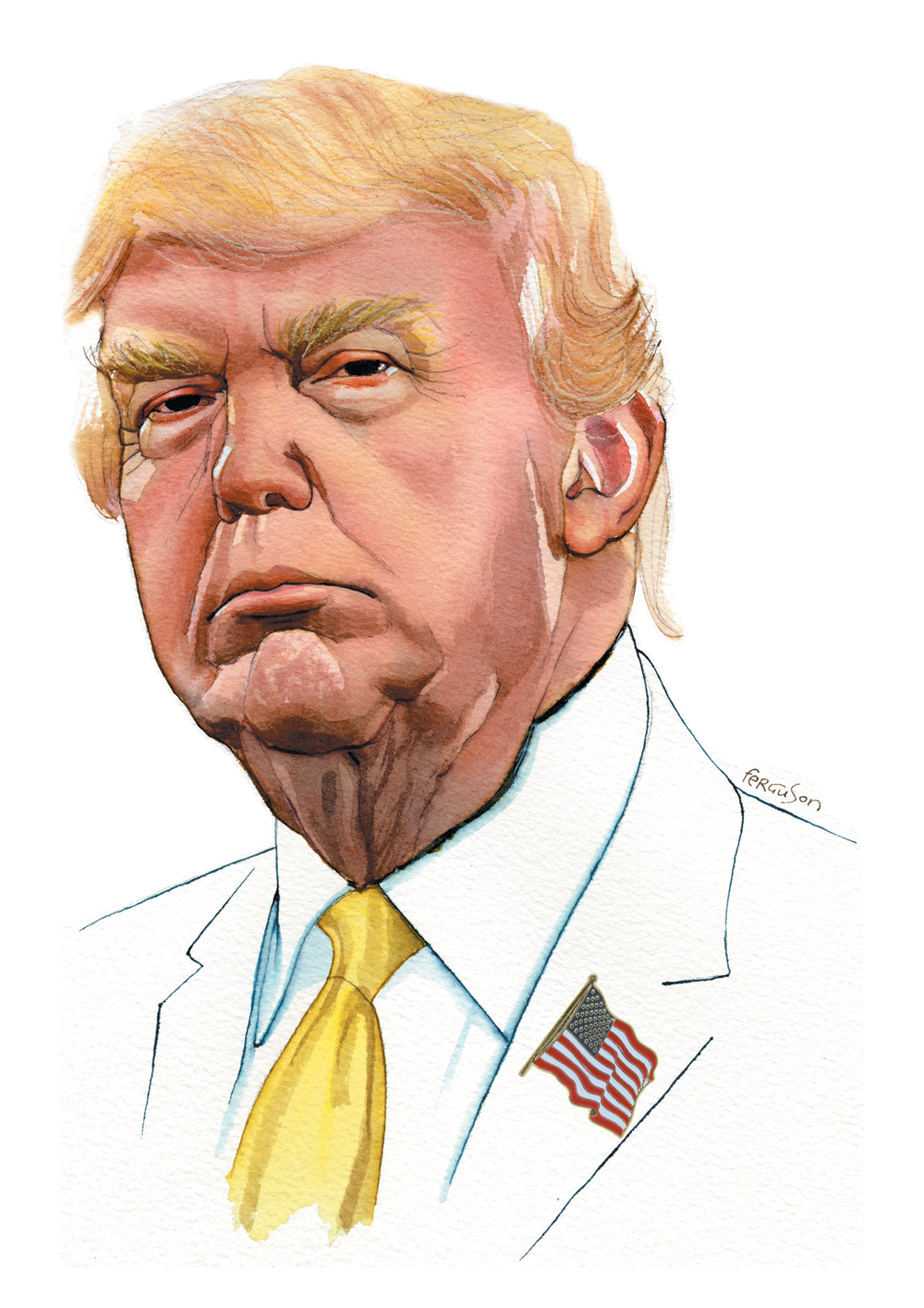 A moody drawing by an artist signing as ferguson, September 2016.