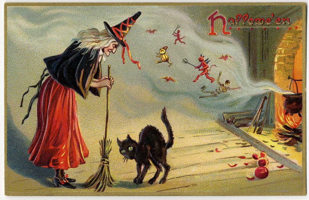 Continuing with the old-times, here is a Halloween greeting.
