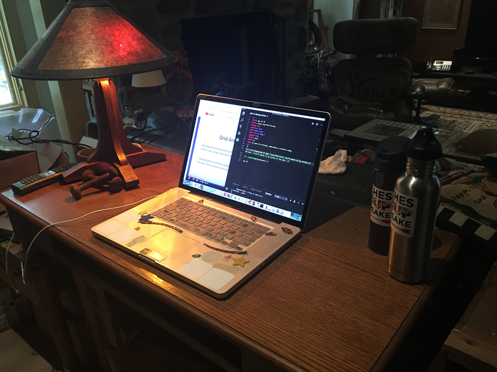 My new stand-up desk arrangement.