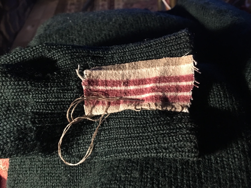 Today's sewing bit. A little bit.