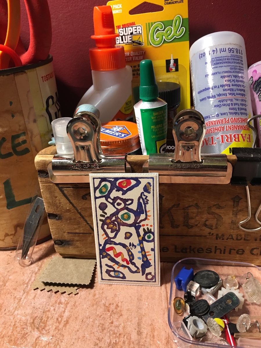 A tiny piece of art from my Twitter friend @whiskeyradish.