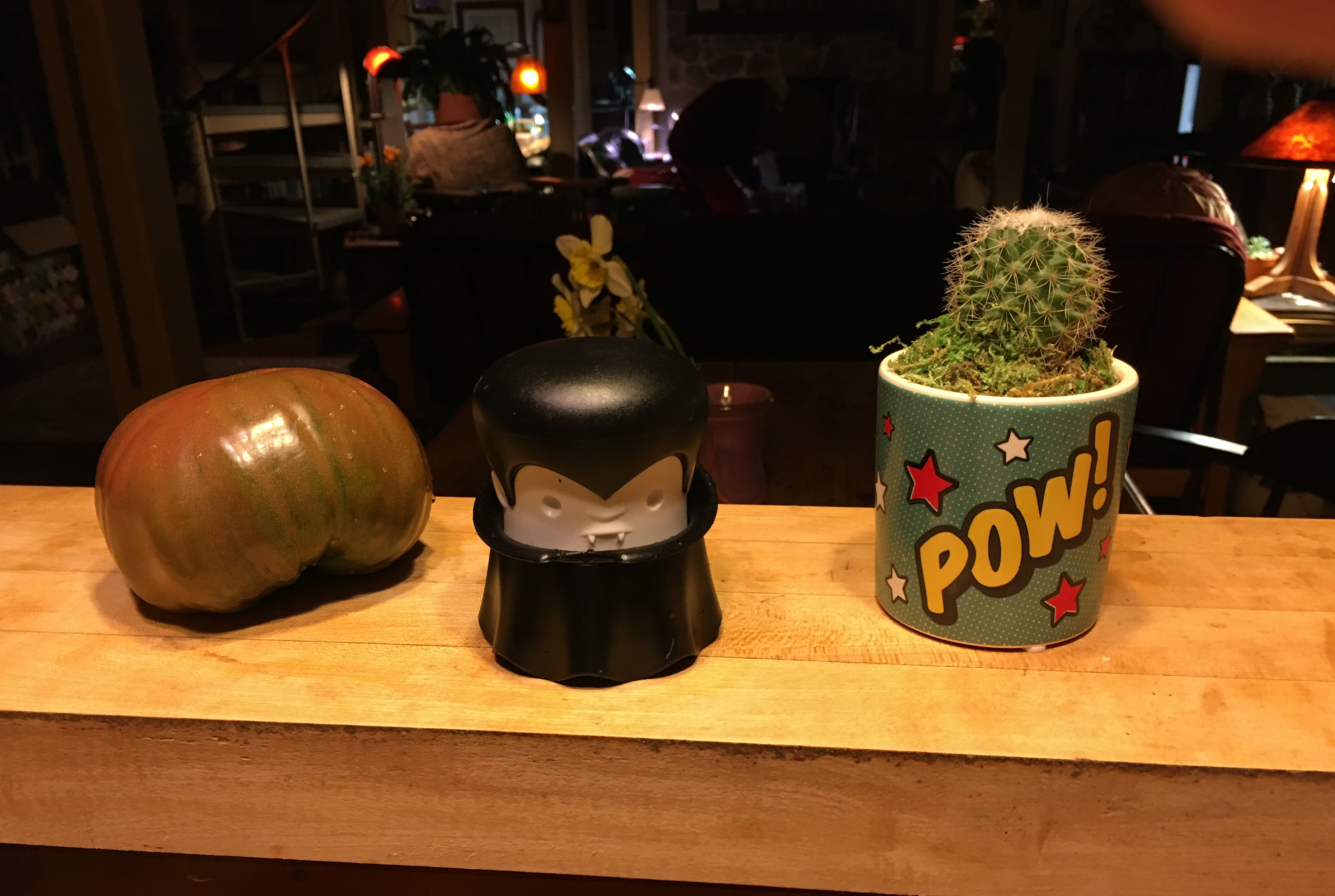 A snapshot in time, featuring a fresh tomato.