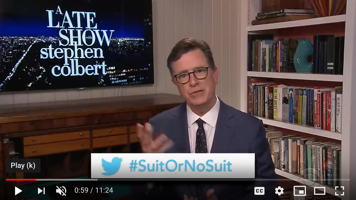 Stephen Colbert becomes a mere mortal. One of us.